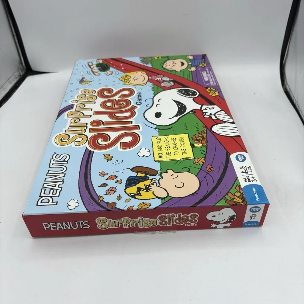 Wonder Forge Board Game Peanuts Surprise Slides‎ Snoopy Charlie Brown 2015